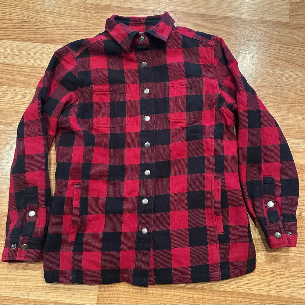 Duluth Trading Co folklore insulated flannel shirt jacket